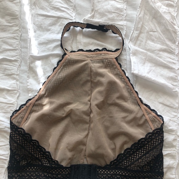 Saki Black Lace Halter Bralette Sz. M - Picture 4 of 6